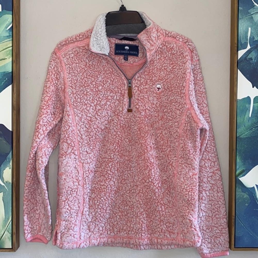 Pink Southern Shirt Sherpa Pullover XS